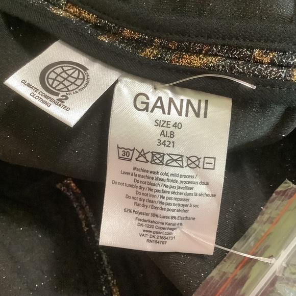 NWT GANNI Animal Leopard Print Metallic V-Neck Cardigan Sweater Size 40 EU/8 US - Picture 11 of 16